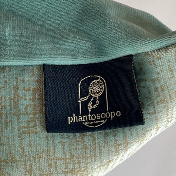 Velvet Throw Pillow Cover & Insert Gold Metallic Accent Phantoscope Aqua - Picture 4 of 10